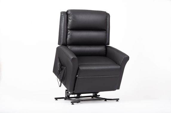 Alaska XL Riser Recliner in Black - side view