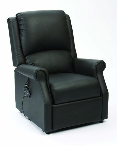 Chicago 3 Button Riser Recliner in Black
