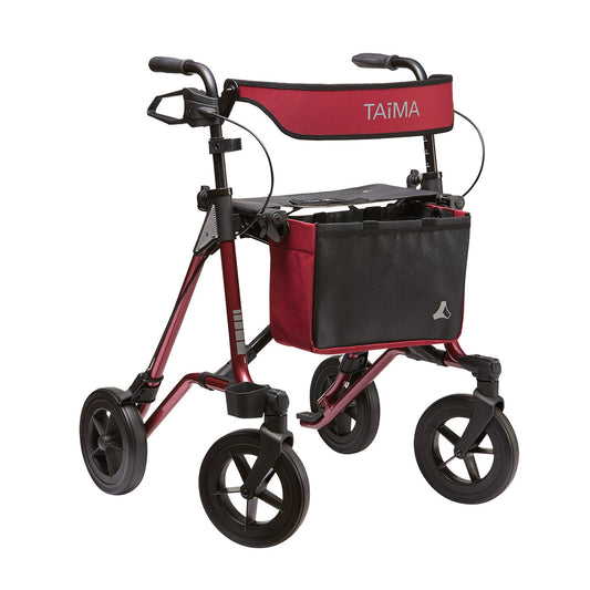 Dietz TAiMA Ventum premium rollator in Amarena, angled view