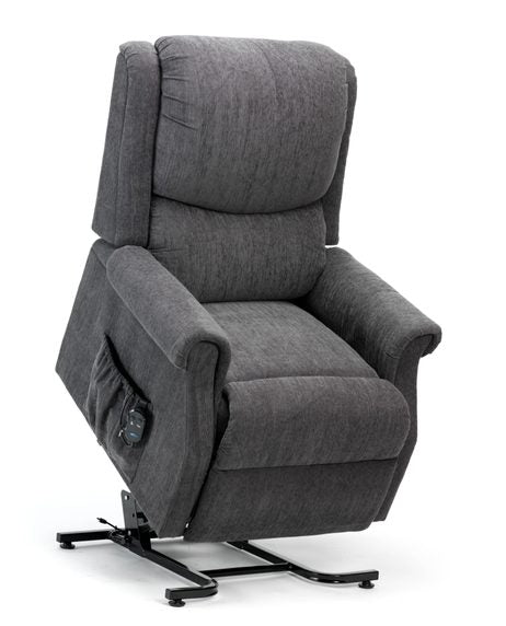 Drive Indiana Petite Single Motor Riser Recliner in Charcoal