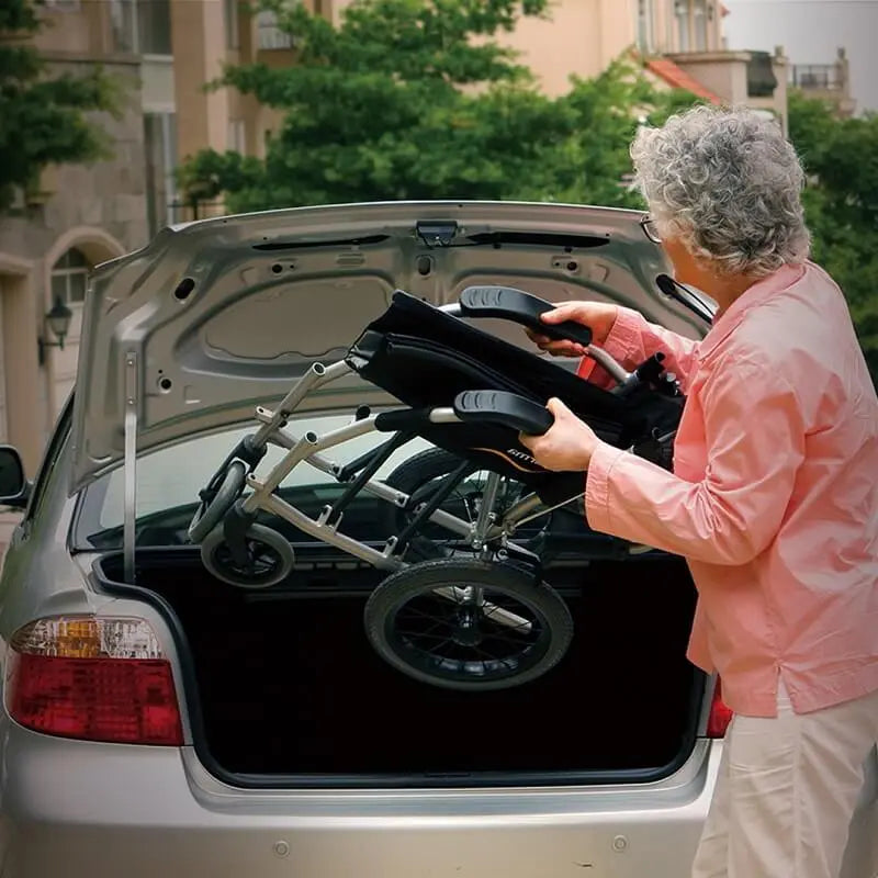 Karma Ergo Lite 2 Transit wheelchair folded for car transport
