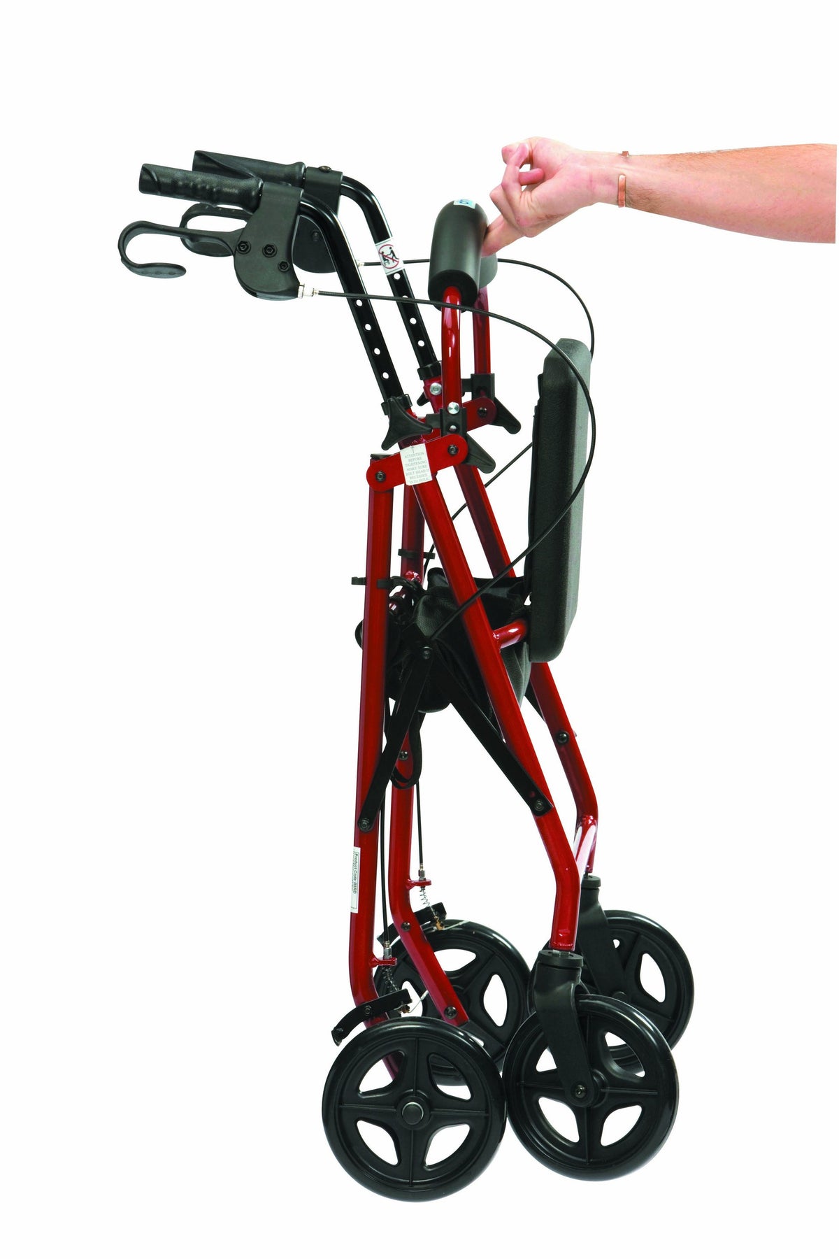 Drive Aluminium Lightweight Indoor Rollator - Red, alternate view