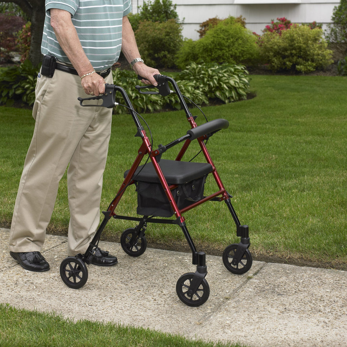 Drive Aluminium Lightweight Outdoor Rollator - lifestyle