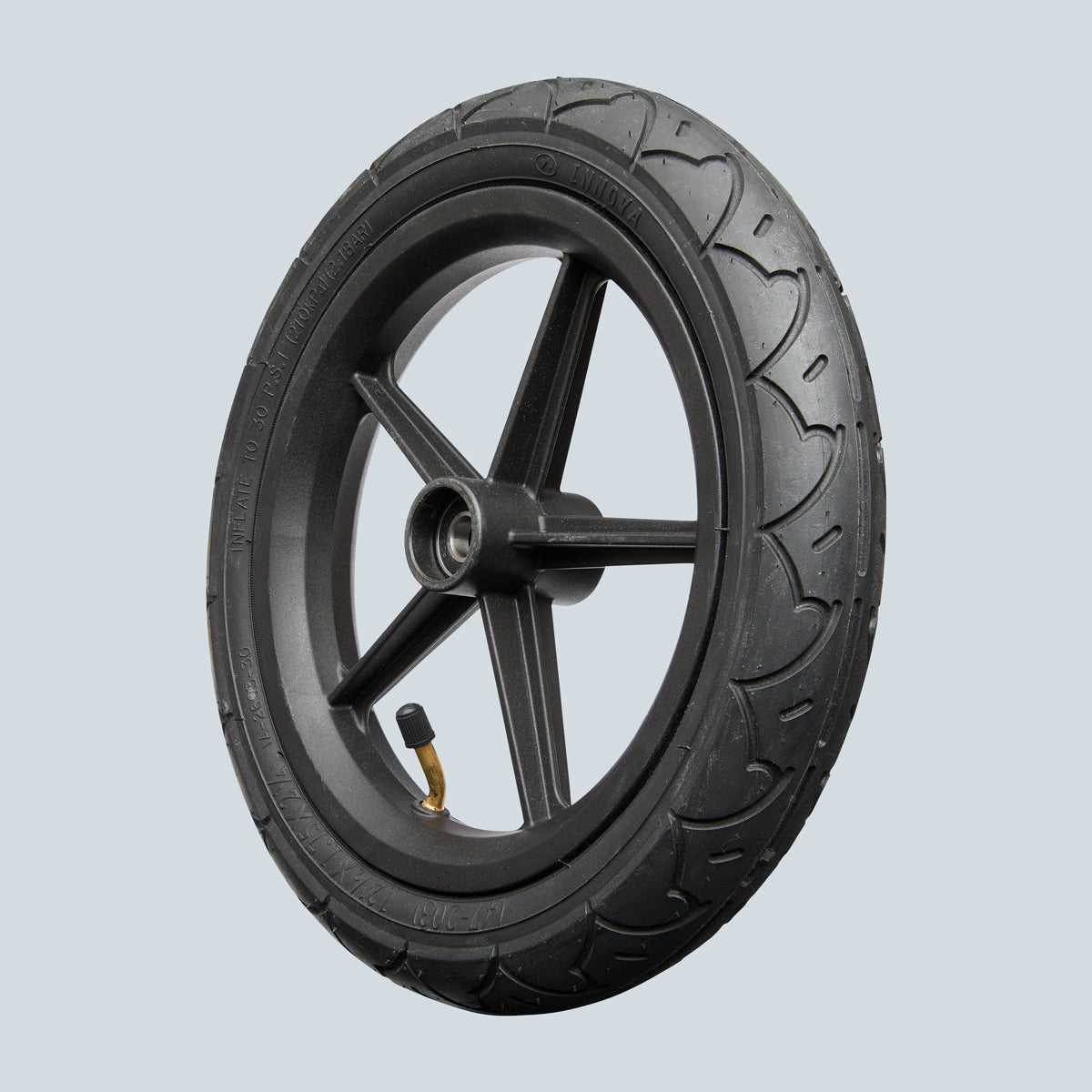 Close-up of the TAiMA air-filled tyre