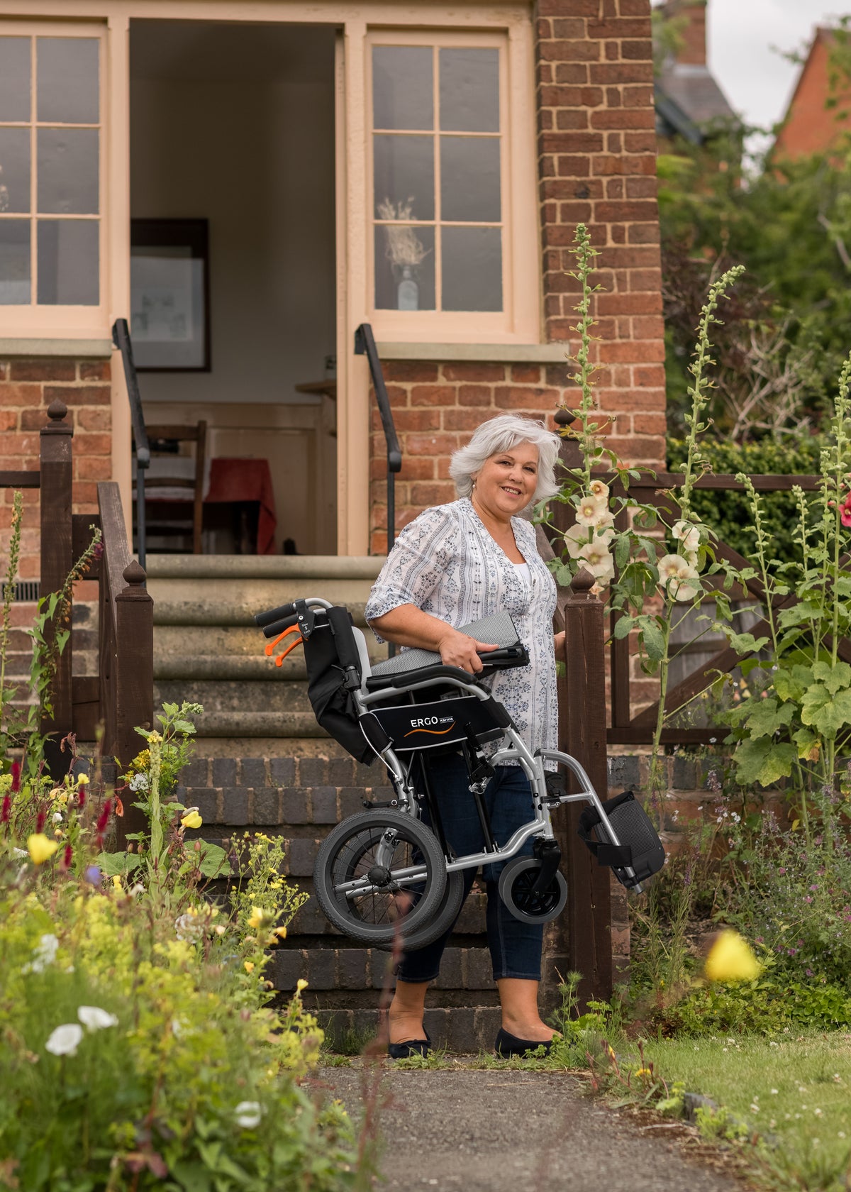 Karma Ergo Lite 2 wheelchair in use outdoors
