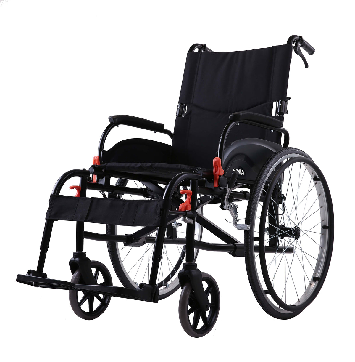 Karma Agile wheelchair, black frame with black upholstery