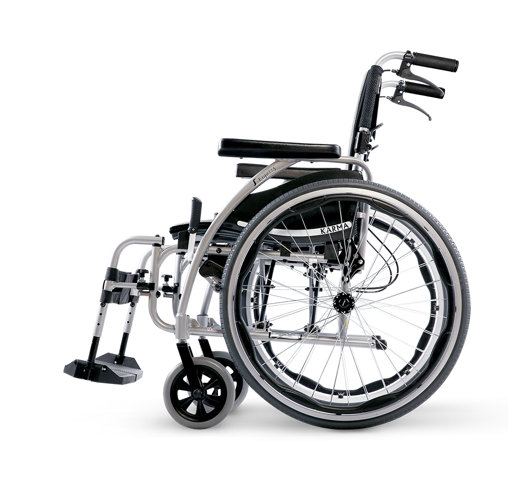 Karma S-Ergo 115 wheelchair, angled view