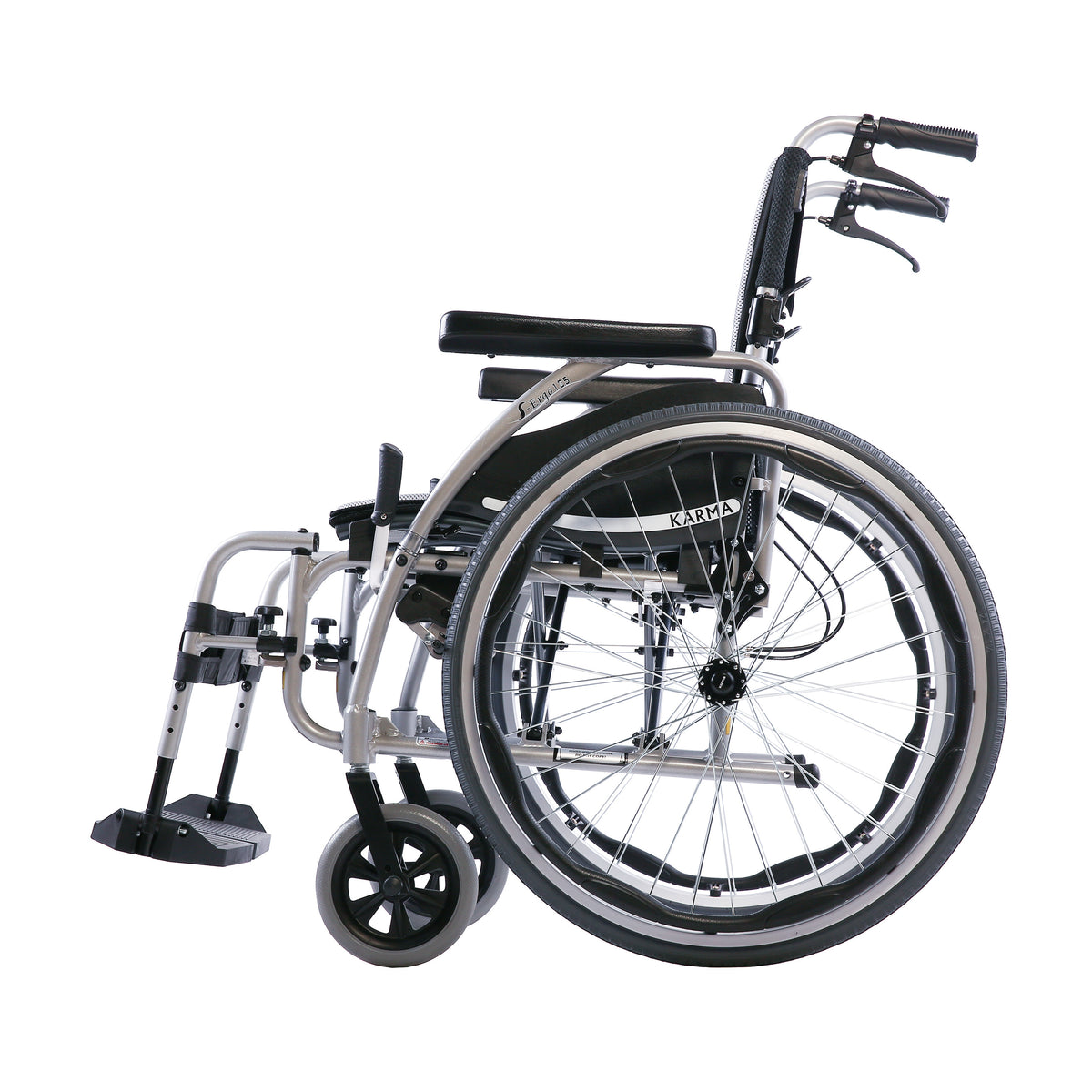 Karma Ergo 125 SP wheelchair, angled view
