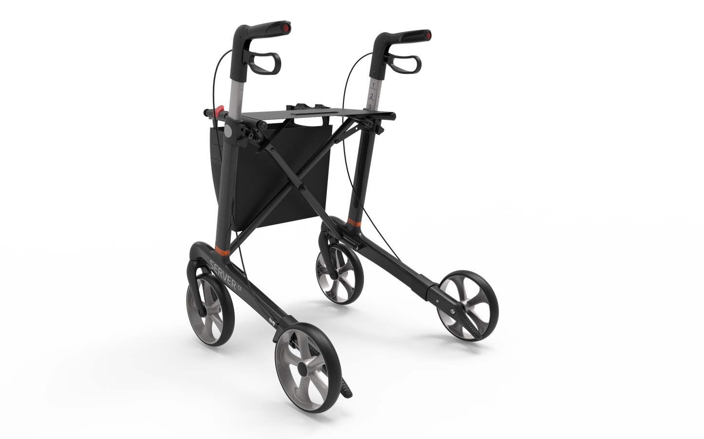 Rehasense Athlon SL Carbon Rollator - Carbon Black Large 62 cm