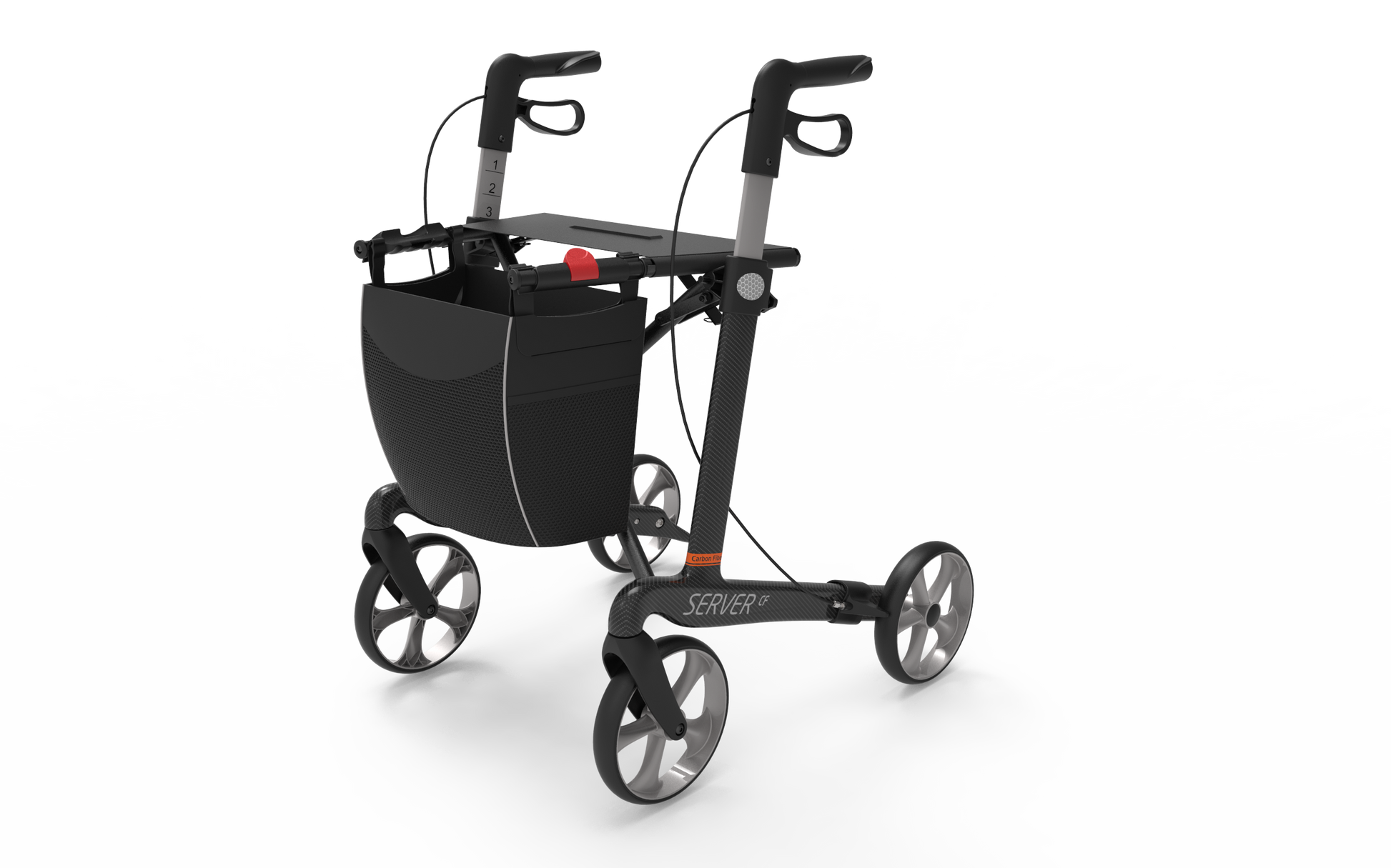 Rehasense Athlon SL Carbon Rollator - Carbon Matt Grey Large 62 cm