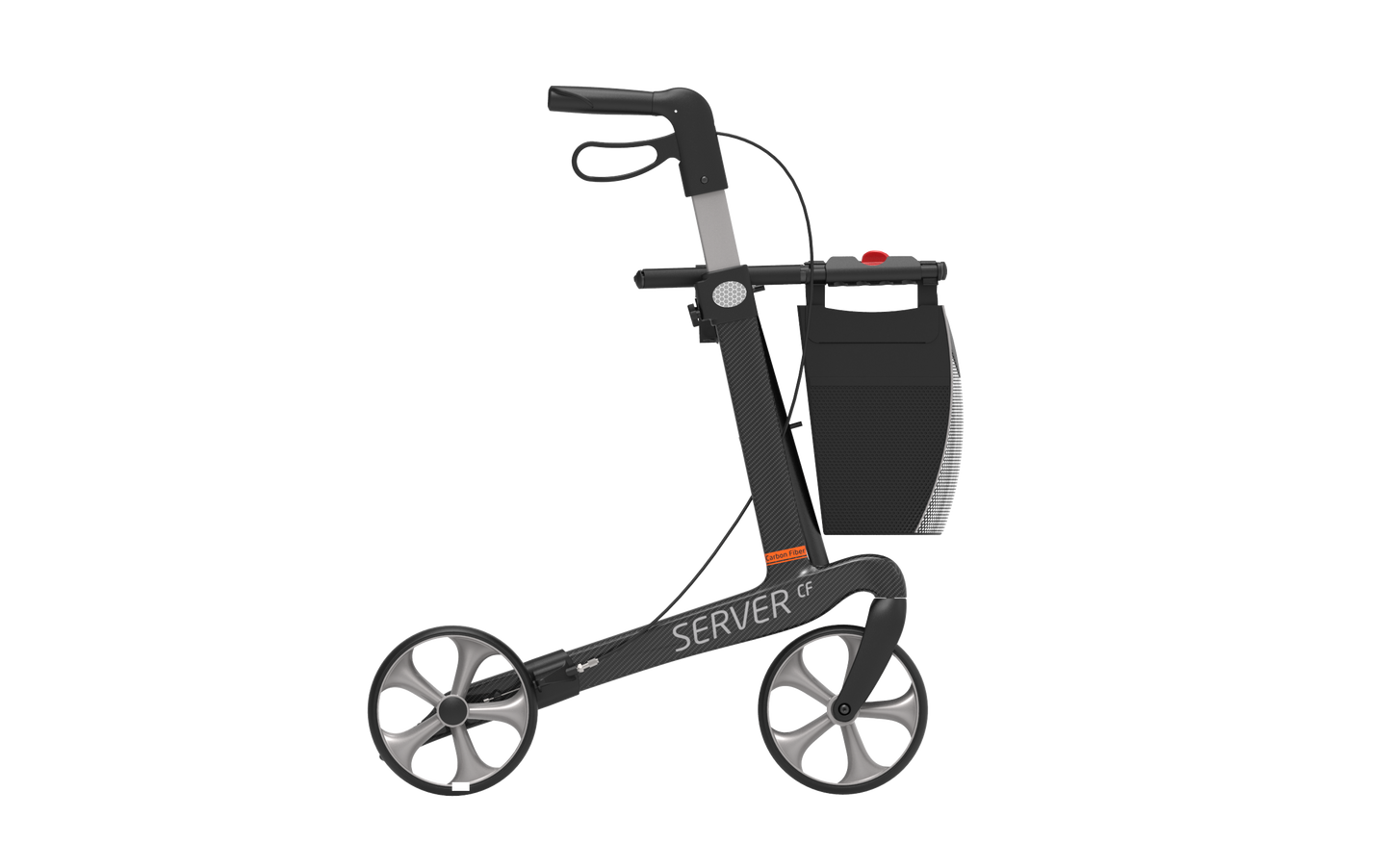 Rehasense Athlon SL Carbon Rollator - Carbon Racing Red Medium 55 cm