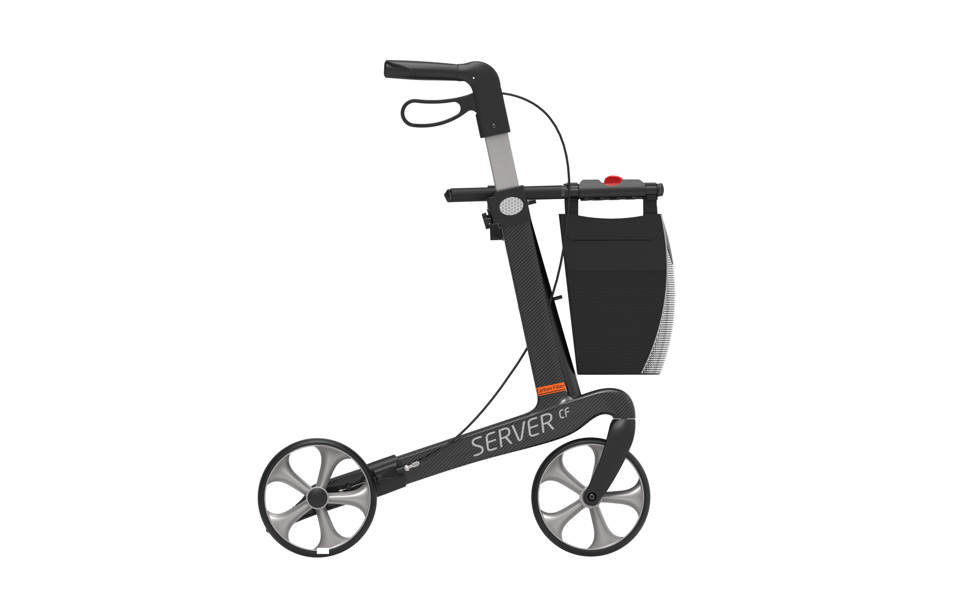 Rehasense Athlon SL Carbon Rollator - Carbon Racing Red Medium 55 cm