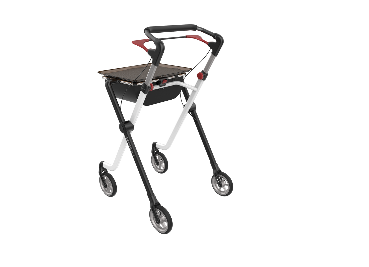 Rehasense Pixel Indoor Rollator - Black White One Size