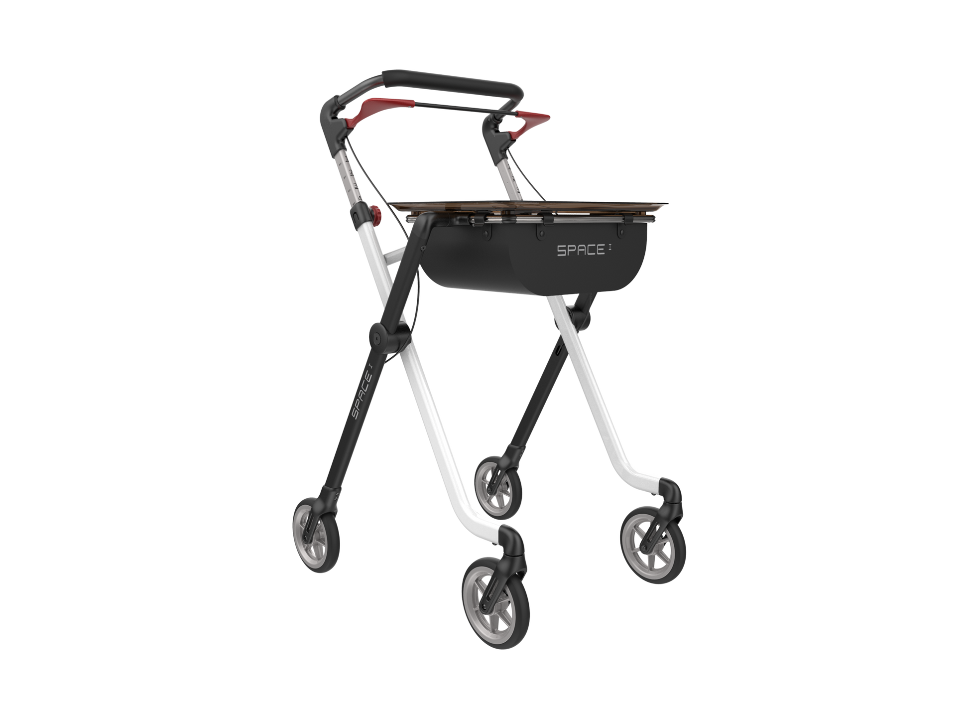 Rehasense Pixel Indoor Rollator - Black White One Size