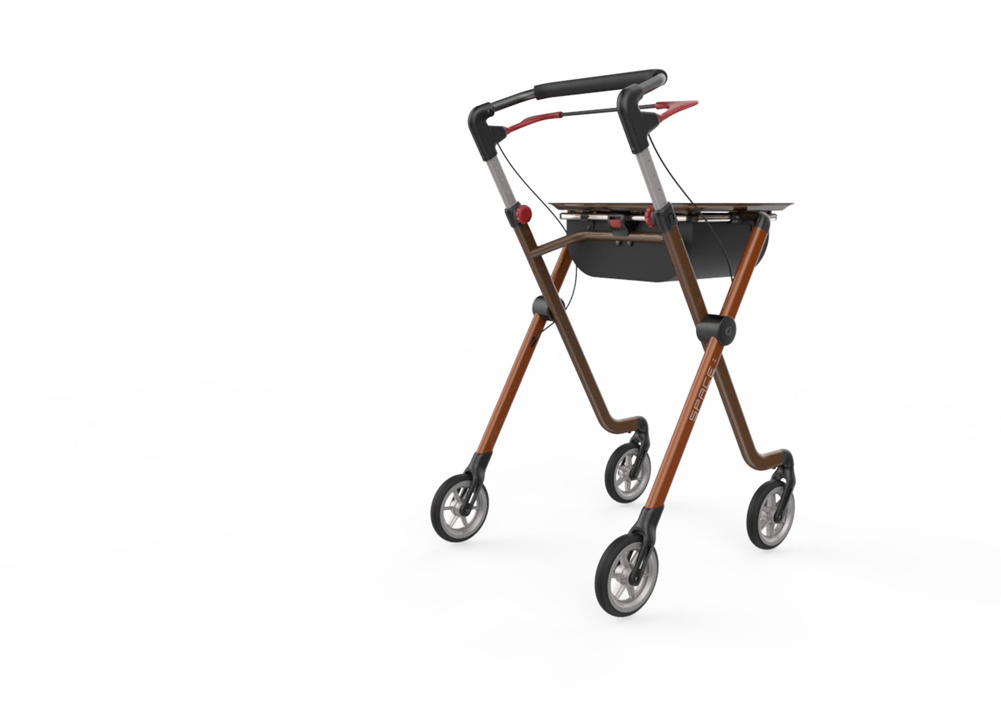 Rehasense Pixel Indoor Rollator - Toffee Brown One Size