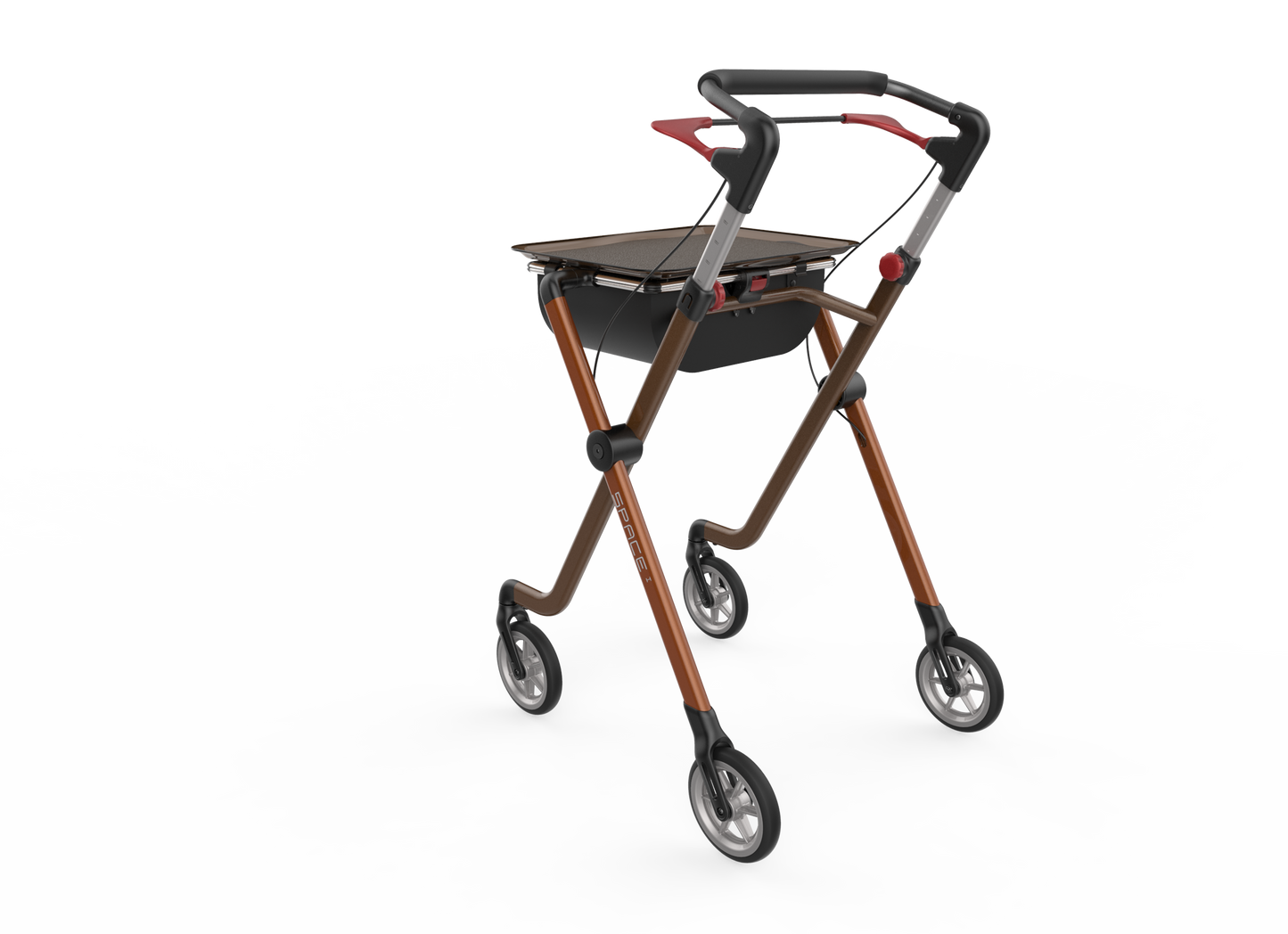 Rehasense Pixel Indoor Rollator - Toffee Brown One Size