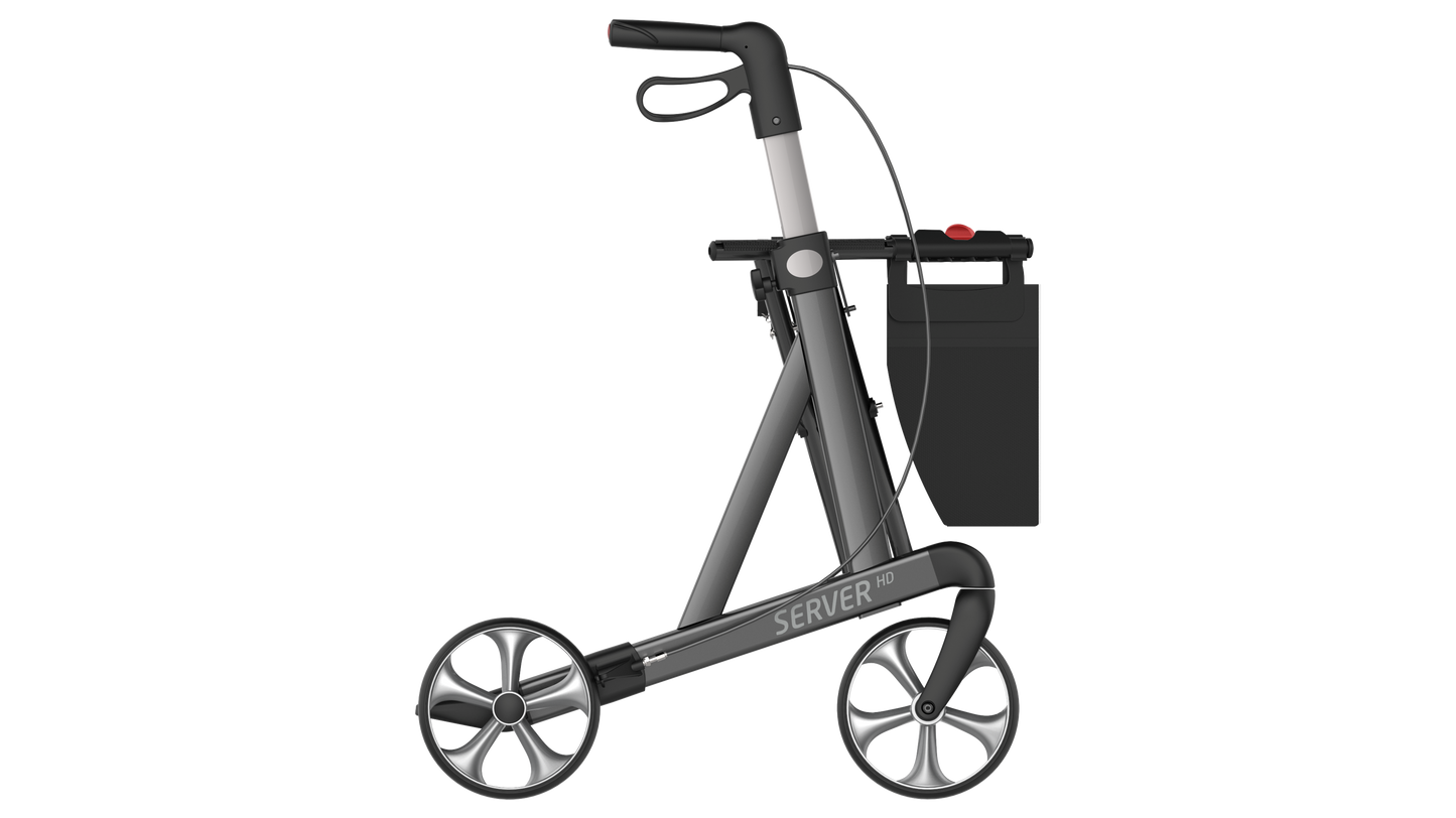 Rehasense Server HD Rollator - Sober Grey Medium 55 cm