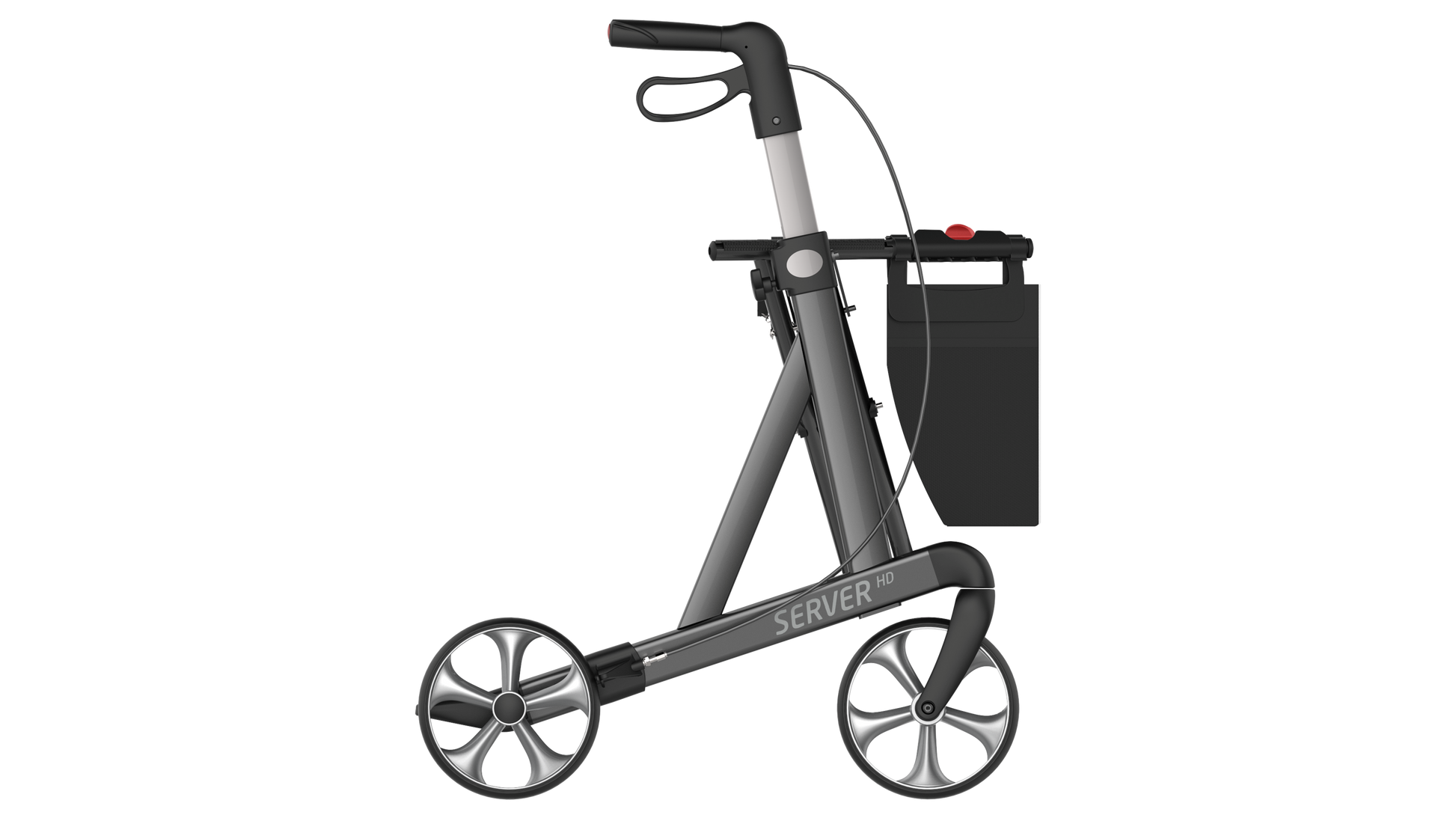 Rehasense Server HD Rollator - Sober Grey Medium 55 cm
