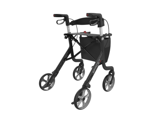 Rehasense Space CF Carbon Rollator - Carbon Black Medium 55 cm