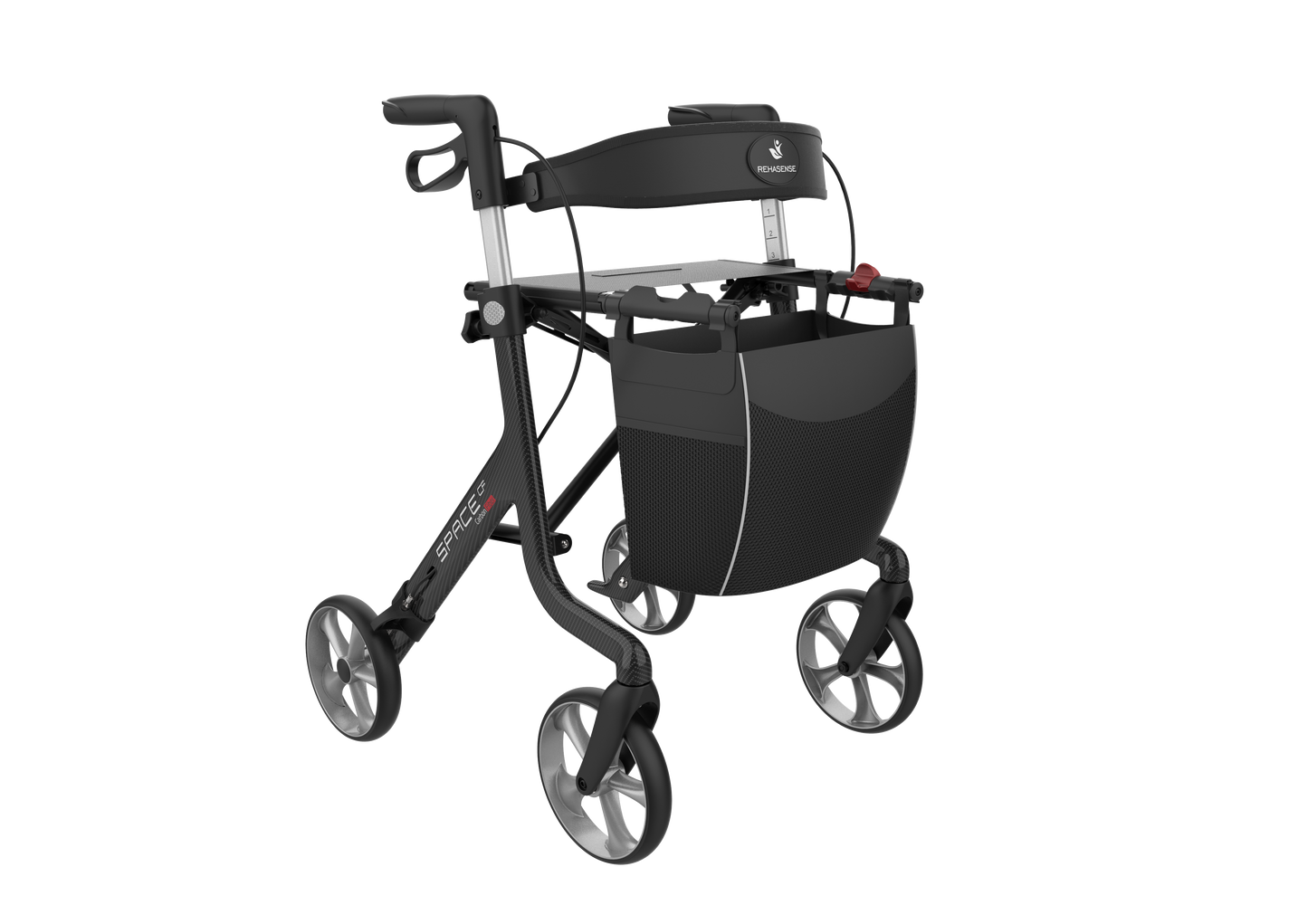 Rehasense Space CF Carbon Rollator - Violet Purple Medium 55 cm