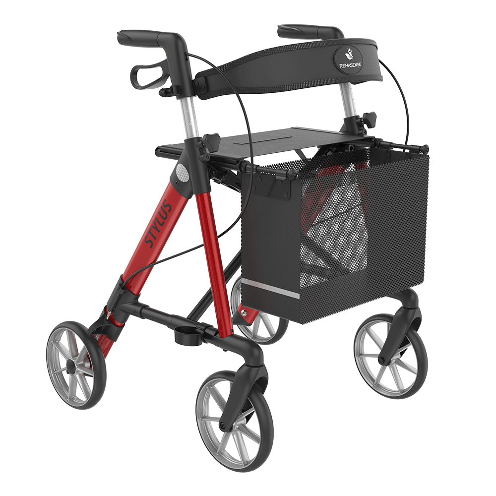 Rehasense Stylus Rollator - Fresh Red Large 60 cm